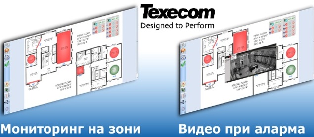 Решение за мониторинг на сгради и периметрова охрана с централи на Texecom